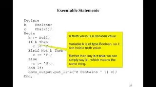 PLSQL Executable Statements