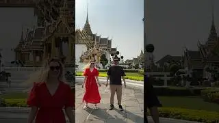 Before and After 🙈 #bangkokthailand #grandpalace #traveltothailand #travelingcouple