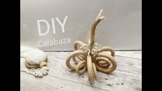 Diy. Calabaza con aros de madera
