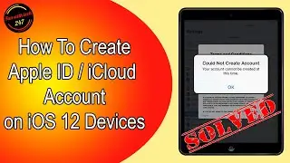 Could Not Create Account | your account can not be created at this time | iPad error on iOS 12