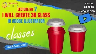 I will create 3d glass In AI illustrator tutorial