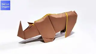 How to make a paper rhino - Origami rhino by Joseph Wu tutorial