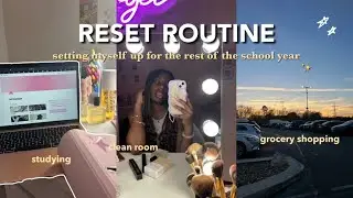 MY RESET ROUTINE🎧🫧| setting up for the rest of the school year❤︎