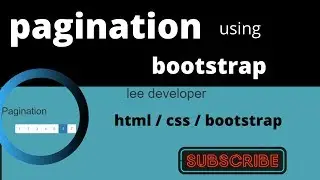 Pagination  in Bootstrap using pure css- part10  in Tamilதமிழ்