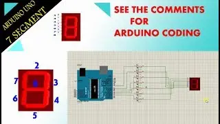 How to make 7 segment using arduino uno in proteus? 