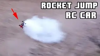 ROCKET JUMP RC CAR - Over a 10m sand WALL (Doesn't end well)