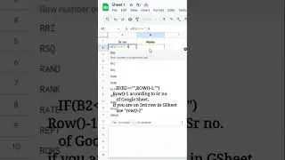 Automatically insert serial number in Google Sheets
