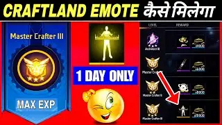 HOW TO GET CRAFTLAND EMOTE IN FREE FIRE | CRAFTLAND EXP TRICK | FREE FIRE CRAFTLAND LEVEL UP TRICKS