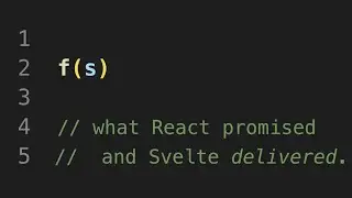 f(s): what React promised, and what Svelte delivered