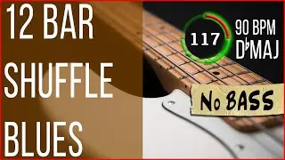 12 Bar Db Blues Bass Backing Track No Bass (Jam in Db Major 90 BPM