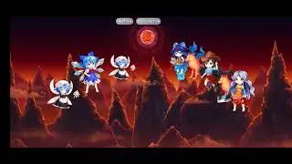 Touhou LostWord ~ Fire EX Battle Stage 6 Turn (Shion, Saki, Nemuno)