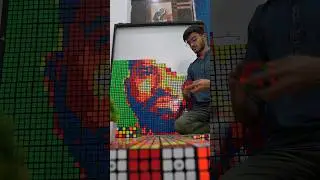 The Hit Man Rohit Sharma ♥️ Rubik's Cube Mosaic Art 