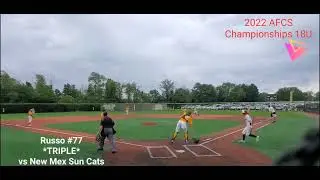 Gianna Russo #77 Hits a TRIPLE to Right field @ 2022 AFCS Championships