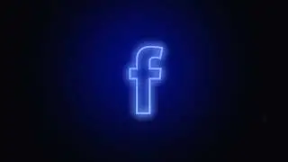 New Facebook 🤩 Neon Flickering Logo Animation Black Screen⚫️/ No Copyright /Link In Descroption👇//..