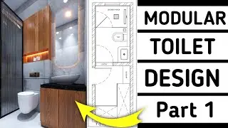 Toilet Design Part 1 | Toilet Plan Ka Plan Kaise  Banaye | AutoCAD Tutorial