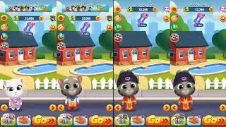 Talking Tom Gold Run Champion Tom vs Gymnast Angela vs Hyper Tom vs Cyber Angela vs Roy Raccoon