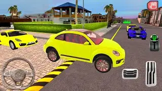 Yellow VW Juke Drive In American Town - Holiday Car Simulator #11 -  Android Gameplay