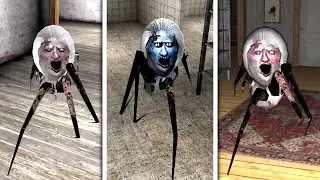 Spider Mom Inside Granny House in All Chapters 1 2 3 - Granny 3 Enchaned Vs Granny 1.9 Vs Granny 2