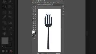 make Fork Spoon in adobe illustrator #Shorts