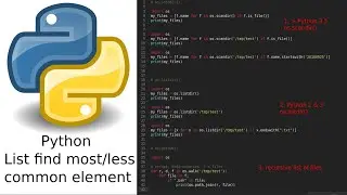 Python 3 elegant way to find most/less common element in a list