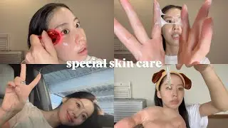 遊ぶ日の前日と当日のスキンケア✨miniVLOG (?)🎥