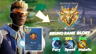 APT BRUNO MYTHICAL GLORY 55STAR TOPRANK SOLO RANK l MLBB