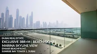 Exclusive 3BR+M | Beachfront | Marina Skyline View