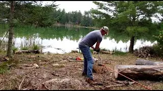 Episode 2 -  Clearing trails, cutting trees, cleanup of the shoreline