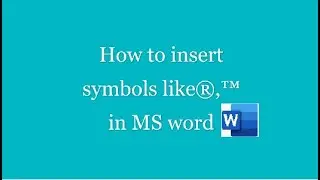 How to insert symbols in Microsoft Word 2010