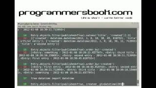ORM Query API  - Full Web Framework Python Django Tutorial XXII Blog - Windows/Linux/Ubuntu