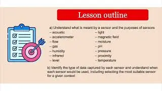 Unit 3 Lesson 11 -  Sensors, Monitoring and Control Systems
