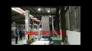 Online pallet wrapping with automatic strapping machine