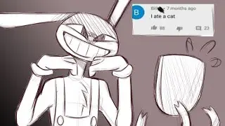 TADC Comic Dub - Jax taunts Gangle by eating a cat LIVE on TV