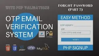 PHP Signup with OTP Email Verification System - Forgot Password (Part 7)