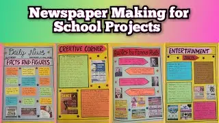 How to create a Newspaper/Newspaper Making for school projects/How to make Newspaper at Home Class10
