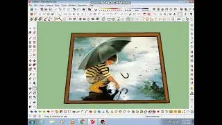 How to make wall painting frame in sketchup.