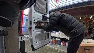How to Install Havelock Wool Insulation in the back doors of a Winnebago Solis…in Under 70 Seconds