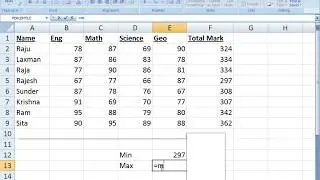 Auto Sum and Function in MS Excel 2007 in Hindi