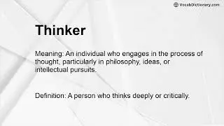 Thinker Meaning