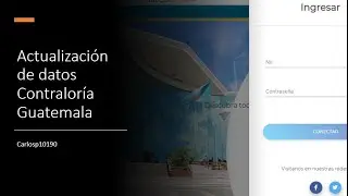 Actualización de datos Contraloría Guatemala