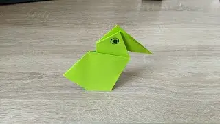 Origami paper kiwi bird   /   Оригами птица киви из бумаги