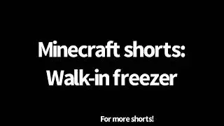 Minecraft shorts: walk-in freezer