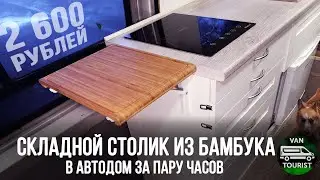 Folding Bamboo Table for a Motorhome. Additional Work Surface for the Kitchen in a Few Hours