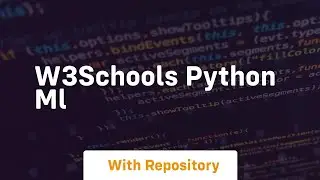 w3schools python ml