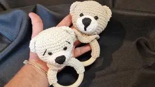 How to Crochet a Baby Rattle/Heklana zvecka/Amigurumi Bear/Rassel häkeln/