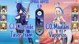 C1 Clorinde taser & C0 Mualani vaporize | spiral abyss 5.8 | Genshin impact 