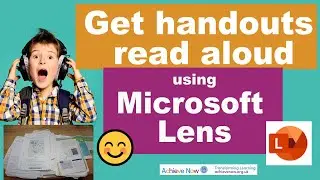 Have hardcopy worksheets read aloud & completed using Microsoft Lens a FREE app