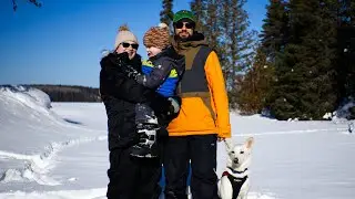 Snowshoeing on a very windy day