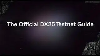 🪂 TESTNET 🪂 DX25 😱💰