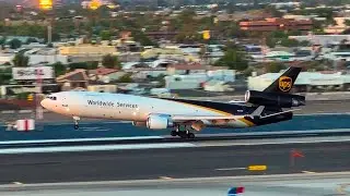 UPS McDonnell Douglas MD-11F Landing at Phoenix Sky Harbor International Airport